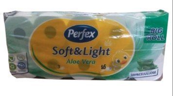 Туалетний папір 3-х шаровий з ароматом алое Perfex Soft Aloe 16 шт i17-a32 фото